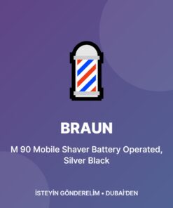 Braun M 90 Mobile Shaver Battery Operated, Silver Black