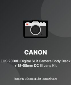 Canon EOS 2000D Digital SLR Camera Body Black + 18-55mm DC III Lens Kit