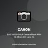 Canon EOS 2000D DSLR Camera Black With 18-55mm IS II Lens Kit