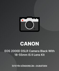 Canon EOS 2000D DSLR Camera Black With 18-55mm IS II Lens Kit