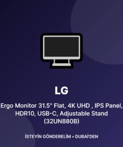 LG Ergo Monitor 31.5" Flat, 4K UHD , IPS Panel, HDR10, USB-C, Adjustable Stand (32UN880B)