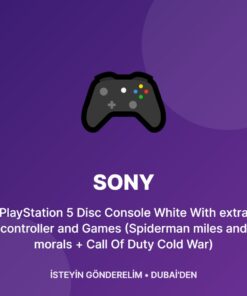 Sony PlayStation 5 Disc Console White With extra controller and Games (Spiderman miles and morals + Call Of Duty Cold War)