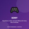 Sony PlayStation 5 Disc Console White with Extra Red Controller