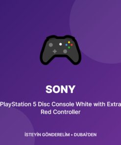 Sony PlayStation 5 Disc Console White with Extra Red Controller