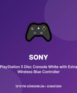 Sony PlayStation 5 Disc Console White with Extra Wireless Blue Controller
